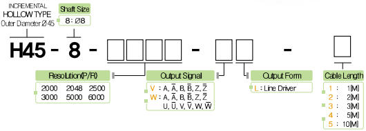 Giải mã thông số Encoder LS Mecapion (Metronix) H45